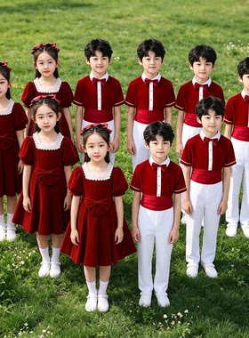 六一儿童演出服男诗歌朗诵