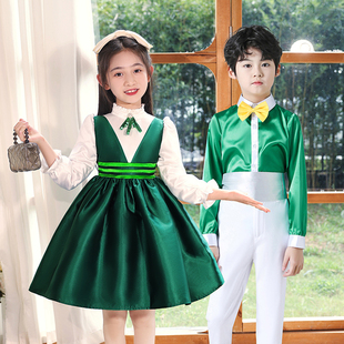 元旦儿童合唱演出服中小学生舞蹈诗歌朗诵主持比赛表演服礼服裙22