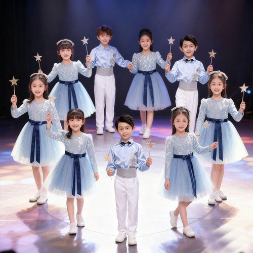 元旦中小学生演出服合唱服男