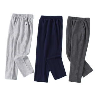 儿童中小学生加绒加厚运动校服裤男女童藏青色灰色秋冬款运动裤