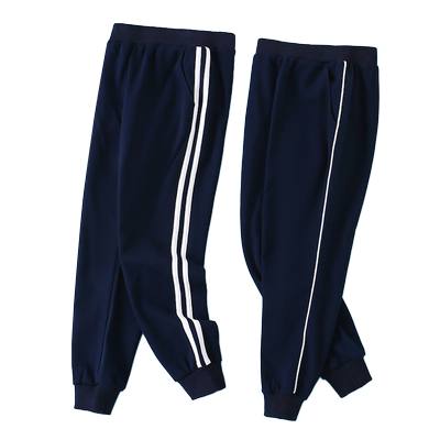 儿童校服裤子男女童藏蓝色加绒