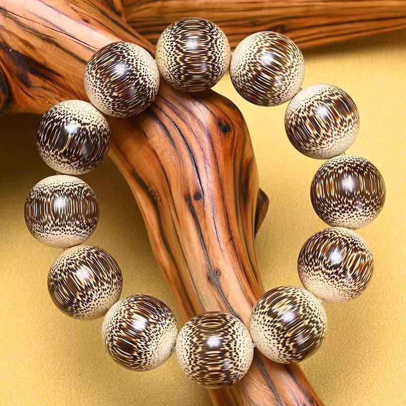 天然龙血金丝竹老料高密度手串男士女款盘文玩佛珠念珠实心竹手链