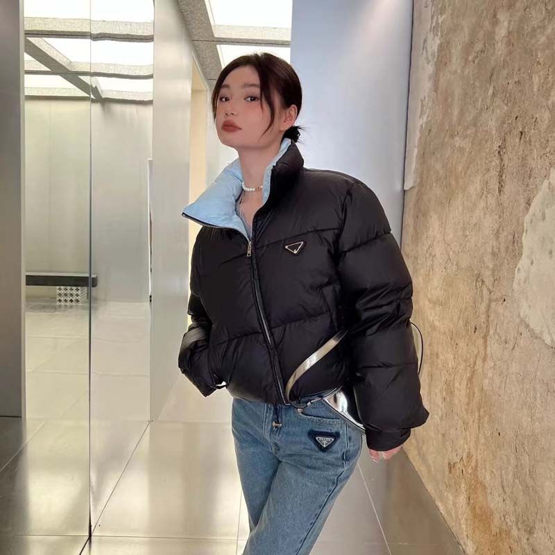 欧洲站欧货秋冬小个子立领短款轻薄羽绒棉服外套女撞色百搭面包服,女装/女士精品,羽绒服,淘宝优惠券,粉丝福利购,淘宝优惠卷