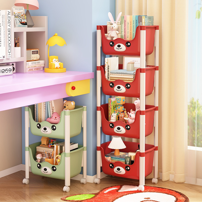 可移动书架多层儿童收纳架阅读