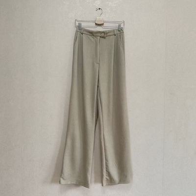 外贸出口欧美streetwear society女条纹阔腿直筒通勤宽松长裤