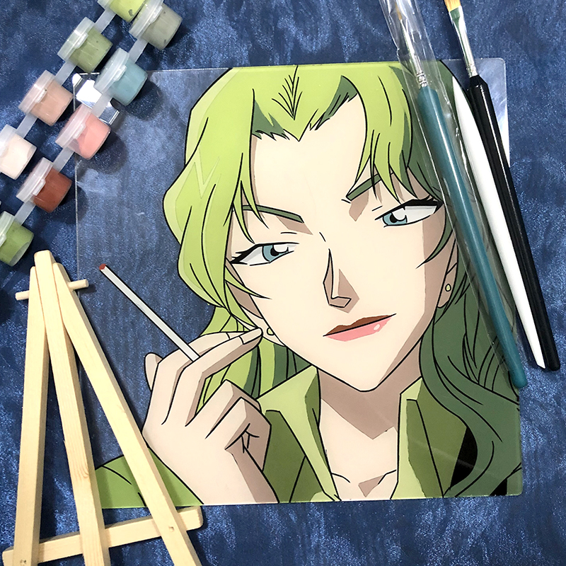 现货吉兰家手工diy动漫减压填充颜色礼物彩绘玻璃画4k超清高透画