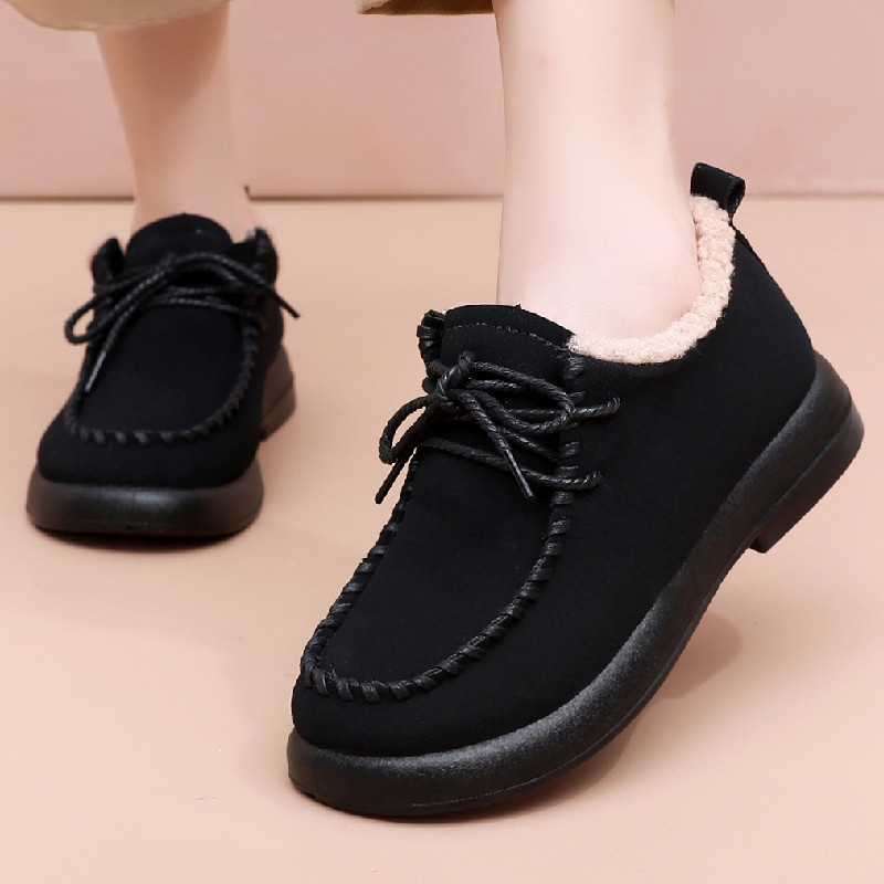 豆豆鞋女2025新款秋冬毛毛鞋加绒保暖棉鞋软底舒适复古休闲妈妈鞋,女鞋,乐福鞋（豆豆鞋）,淘宝优惠券,粉丝福利购,淘宝优惠卷