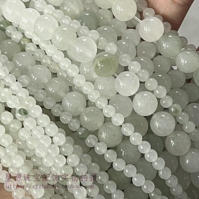 白玉冰透翠玉冰翠白玉圆珠散珠串