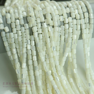 天然马蹄螺圆管珠银丝贝壳圆柱桶珠隔珠 手工项链手链材料diy配件
