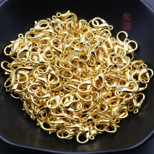 diy金银色项链手工发簪弹簧扣