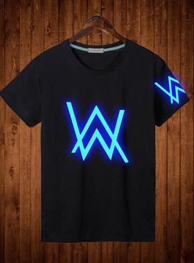 艾伦沃克DJ短袖纯棉夜光T恤Alan Walker 同款Faded电音夏季男女潮