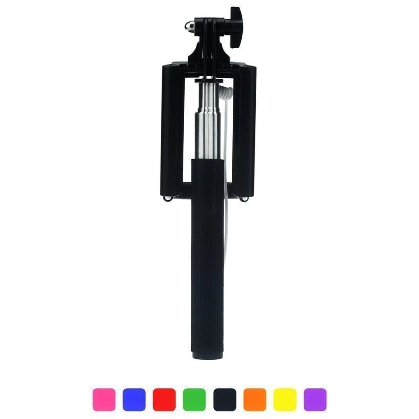 luxury extendable folding wired selfi self selfie stick mono