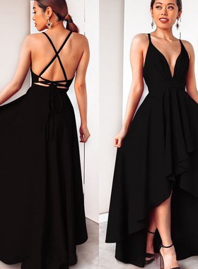 2018礼服女连衣裙Women party Long dress Red Evening gown Lady