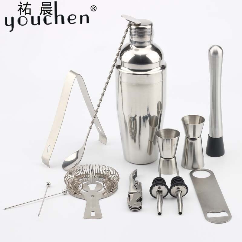 Stainless steel cocktail shaker set cocktail bar set酒具套
