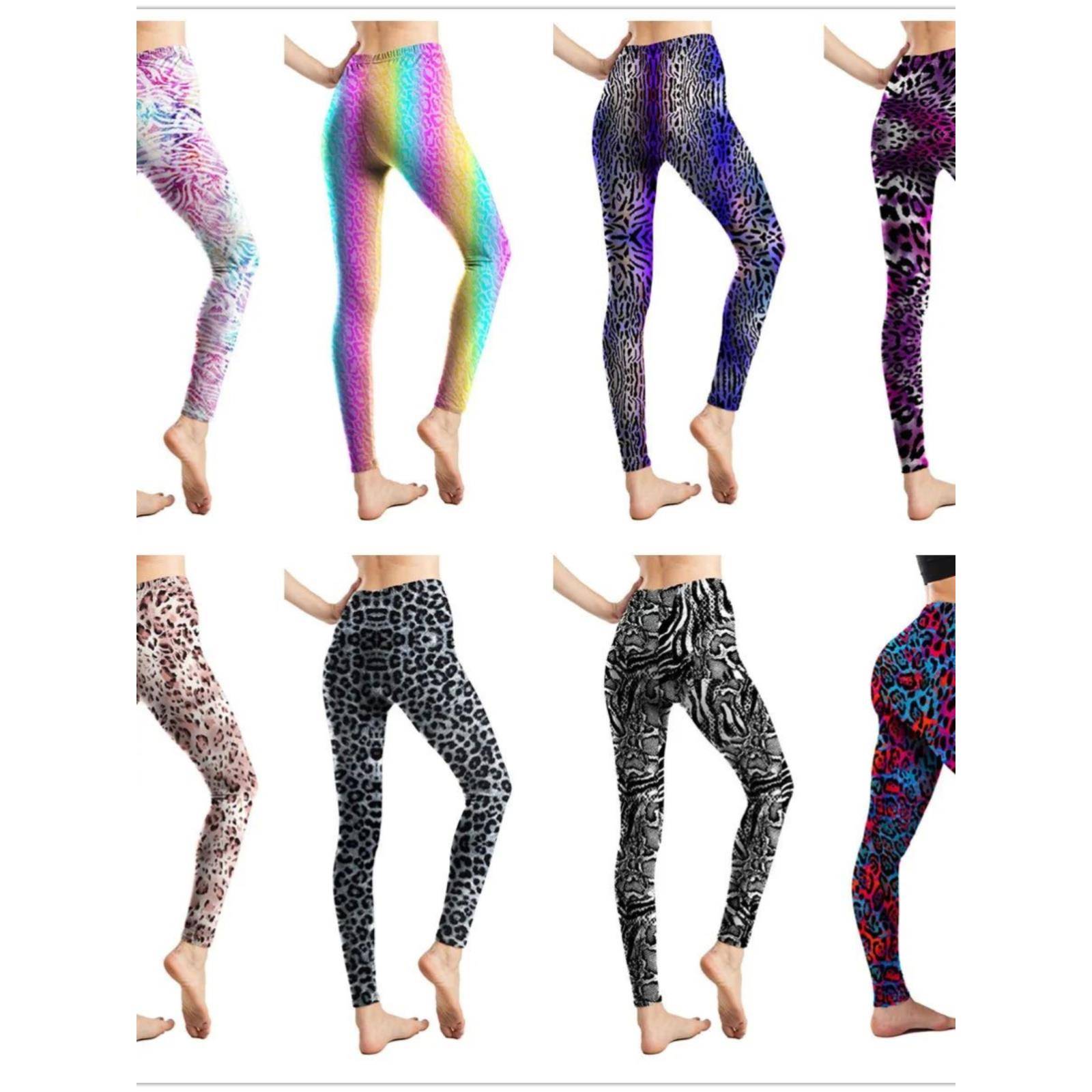 Leopard print bottom cropped pants women女豹纹印花打底九分裤