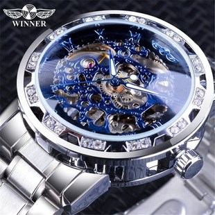 男镂空钻手动机械手表 Men's steel band watch mechanical watch