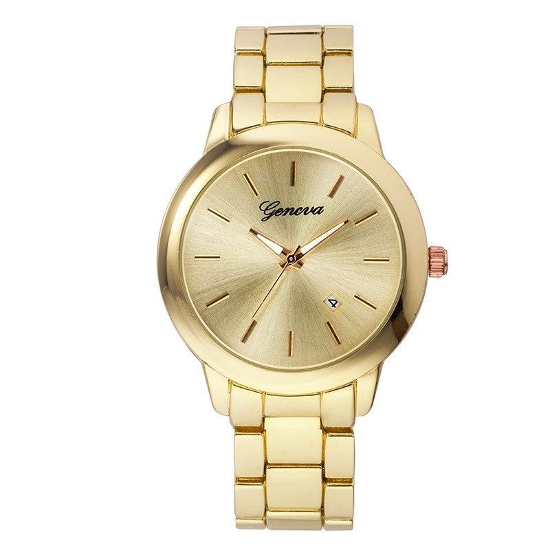 Men's Quartz Watches Fashion Stainless Steel Date Gold Watch