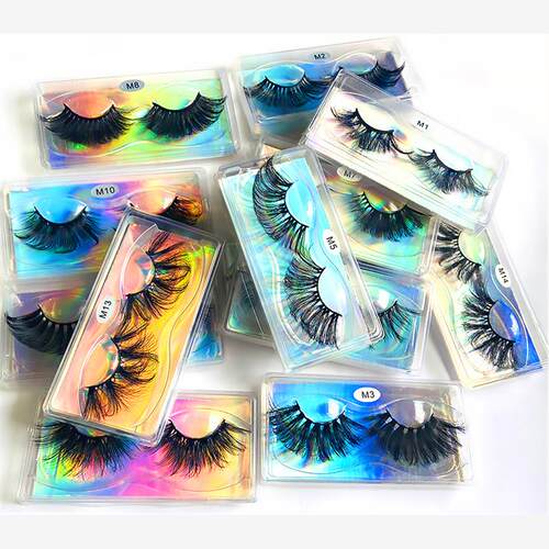1Pair Dramatic Long Wispy Fluffy False Eyelashes 25mm Lashes