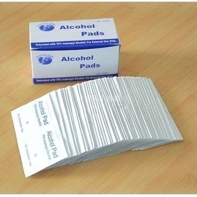 100 set Antiphlogosis Isopropyl Alcohol Swab Pads Wet Wipes