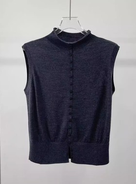 艾诺丝2025夏季新款时尚百搭气质无袖针织衫马甲上衣女AR803030