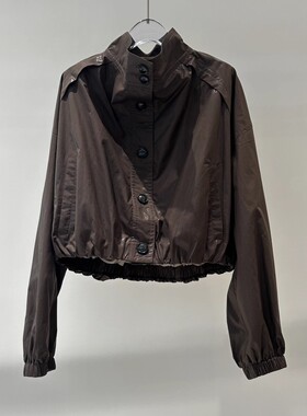 艾诺丝2025秋新款时尚百搭气质宽松显瘦长袖外套女上衣AR103019