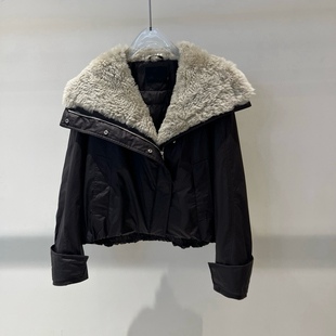 艾诺丝2025冬季新款羽绒服女短款宽松百搭通勤保暖外套AR004163