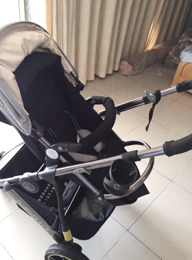 babyruler婴儿童三轮手推车冰丝凉席宝宝四轮高景观亚麻藤坐垫子