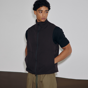 AaNn 高领科技一体绒运动健身简约马甲坎肩