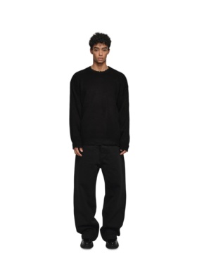 AaNn normcore冬款重工加厚美利奴羊毛针织宽松毛衣破坏先锋