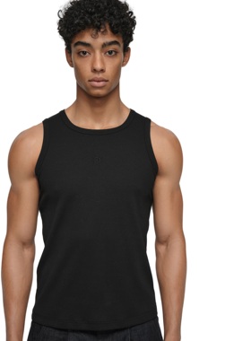 AaNn normcore修身版型运动汤匙领螺纹背心纯色简约休闲