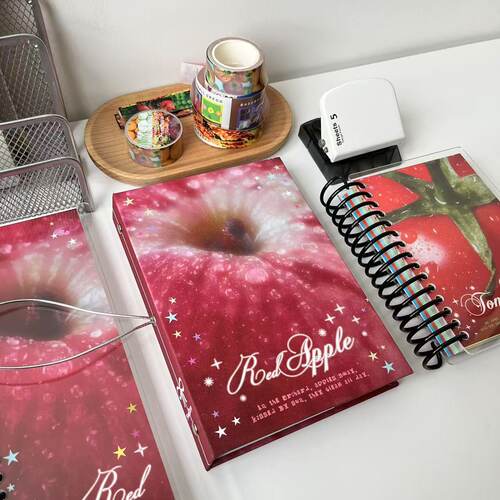 红苹果活页硬纸壳手帐本