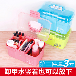 美甲工具箱可爱收纳盒美甲师专用大号三层箱子多功能收纳盒整理箱