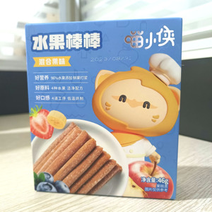 喵小侠水果棒棒混合果味46克鲜果打浆低温烘制健康小零食