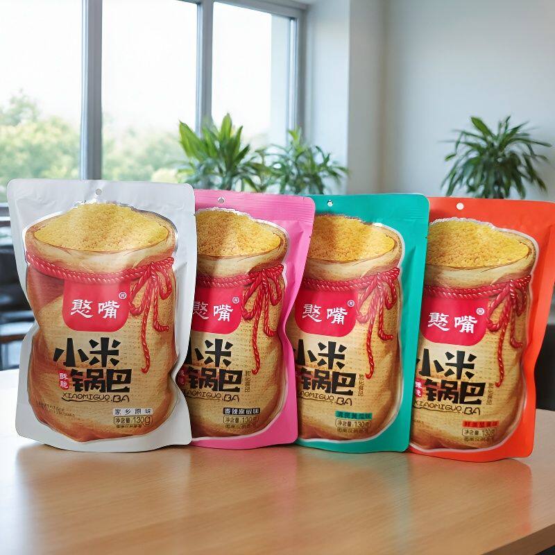 憨嘴小米锅巴130克原味 蟹黄味 黄瓜味 香辣麻椒味休闲解馋零食