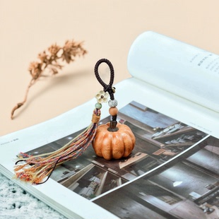 大南瓜木雕包挂车挂件 檀香木水果木雕小摆件水果