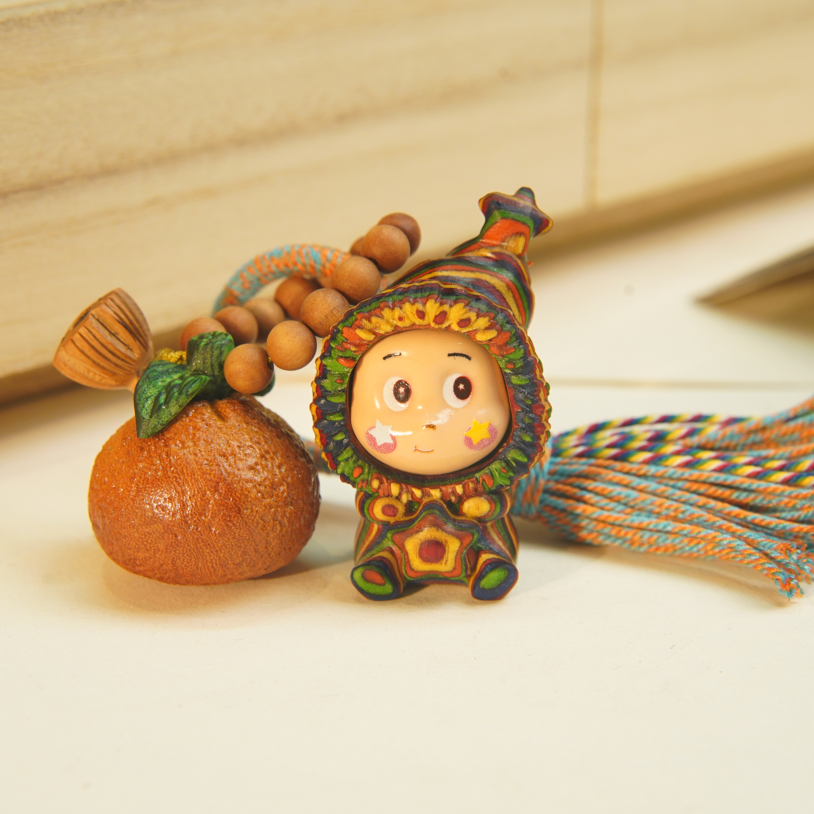 彩虹木星星人挂件钥匙扣文玩挂件吊牌腰牌挂牌饰品钥匙扣