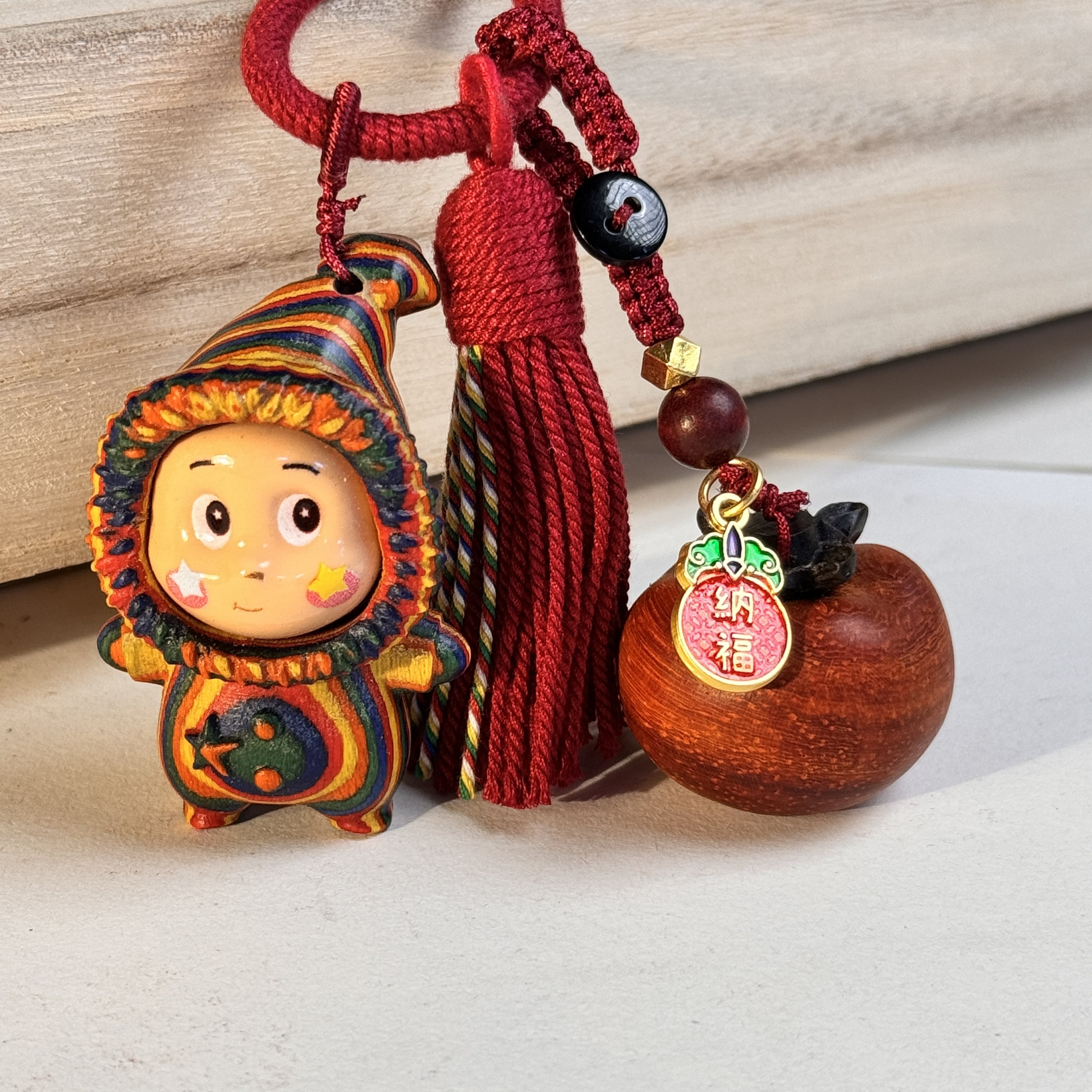 (心想柿成)彩虹木星星人挂件钥匙扣文玩挂件吊牌腰牌挂牌饰品,汽车用品/电子/清洗/改装,车挂,淘宝优惠券,粉丝福利购,淘宝优惠卷