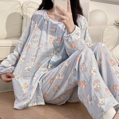 纱布月子服a类纯棉全棉吸汗