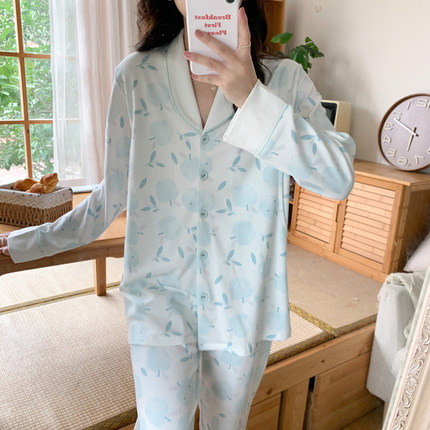 A类月子服春秋季纯棉产后10月份大码哺乳孕妇睡衣秋冬款孕期专用