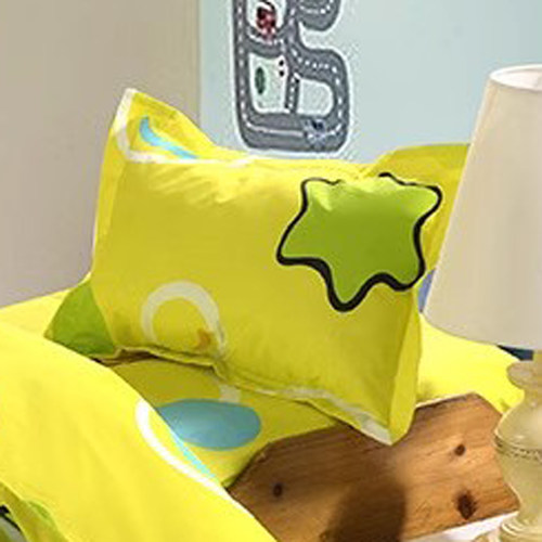 黄海星图案纯棉枕套幼儿园枕套30X50定做定制斜纹布料