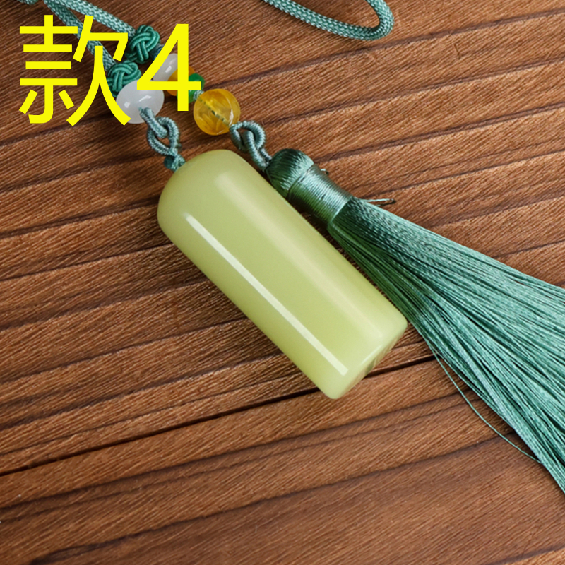 和田玉印章手把件文房