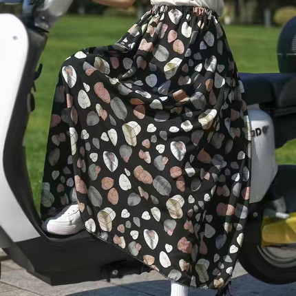 电瓶电动车防晒裙女夏摩托车遮阳护腿防走光防紫外线冰丝半身围裙