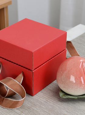 红色环保盒创意防真水果陶瓷罐铁皮石斛黑枸杞礼品盒单罐包装定制