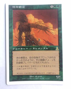 万智牌 刺棘元素 99年杂志纪念 日文 特卡 背绿  上海文波MTG
