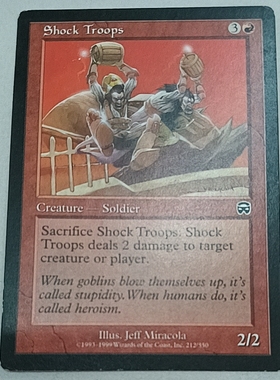 万智牌 震撼部队  Shock Troops 玛凯迪亚 红色 普 实拍 文波 MTG