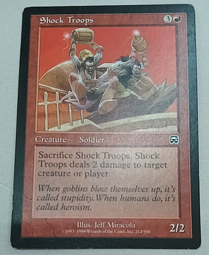 万智牌 震撼部队  Shock Troops 玛凯迪亚 红色 普 实拍 文波 MTG