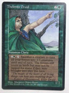 万智牌 瑟隆门德鲁伊 堕落王朝 绿 绿色 英文 实拍上海文波