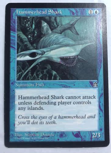 万智牌 锤头鲨 天罗城塞 蓝 蓝色 英文 实拍上海文波MTG