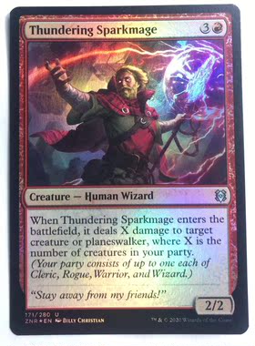 万智牌 雷霆火花法师 闪 银 银牌 白色  简中 实拍 上海文波