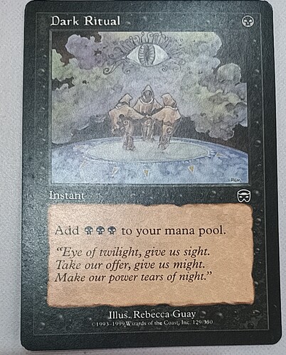万智牌 黑暗祭礼  Dark Ritual 玛凯迪亚 普 黑 英文实拍 文波MTG